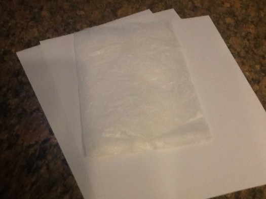 Wax Paper Folded In Half